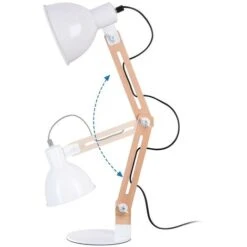 Lampada Tavolo Scrivania Inclinabile In Metallo E Legno Luce E27 Design Moderno -Offerta economica OSRAM || Paulmann || ATMOSPHERA 25852727 4