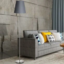 Lampada Piantana Da Terra 150cm Design Moderno Paralume E27 60W Tessuto Grigio -Offerta economica OSRAM || Paulmann || ATMOSPHERA 26630679 4