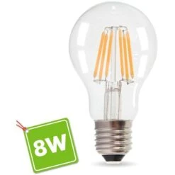 Lampadina A LED E27 8W 1055 Lumen Eq 75W Bianco Caldo