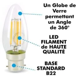 Lampadina LED 4.9W (40W) B22 Filamento Fiamma Bianco Caldo 2700°K -Offerta economica OSRAM || Paulmann || ATMOSPHERA 26694205 2