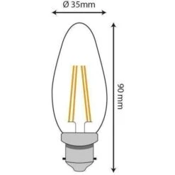 Set Di 10 Lampadine A LED A Filamento Di Fiamma 4w 40W Base B22 Bianco Caldo 2700K -Offerta economica OSRAM || Paulmann || ATMOSPHERA 26694431 3