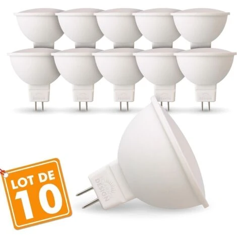 Set Di 10 Lampadine LED GU5.3 MR16 12V 5W Eq 40W Température De Couleur: Bianco Neutro 4000K 4 Set Di 10 Lampadine LED GU5.3 MR16 12V 5W Eq 40W Température De Couleur: Bianco Neutro 4000K - immagine 2