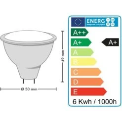 Lotto Di 5 Lampadine A LED GU5.3 MR16 5W Eq 40W Température De Couleur: Bianco Neutro 4000K -Offerta economica OSRAM || Paulmann || ATMOSPHERA 26694500 5