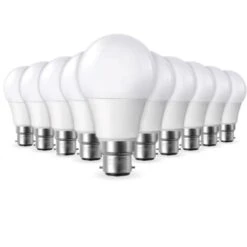 Set Di 10 Lampadine LED B22 11W Eq 75W Température De Couleur: Bianco Caldo 2700K