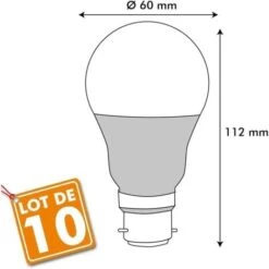 Set Di 10 Lampadine LED B22 11W Eq 75W Température De Couleur: Bianco Caldo 2700K -Offerta economica OSRAM || Paulmann || ATMOSPHERA 26694617 3