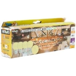 Blister Da 5 Lampadine A Led Bianco Caldo Equivalenti A Guinguette Ghirlanda Da 10 Watt