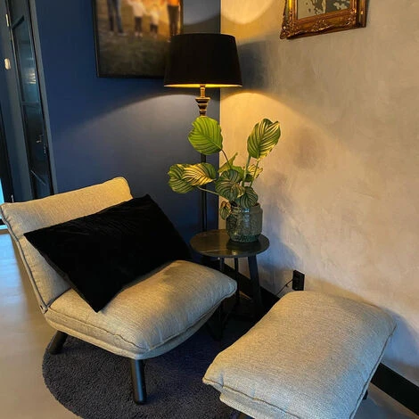 QAZQA Lampada Da Terra Con Paralume Classico - Classico - Legno,Acciaio,Tessuto - Nero - Oblungo Max. 1 X Watt 4 QAZQA Lampada Da Terra Con Paralume Classico - Classico - Legno,Acciaio,Tessuto - Nero - Oblungo Max. 1 X Watt - immagine 2