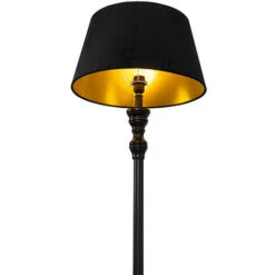 QAZQA Lampada Da Terra Con Paralume Classico - Classico - Legno,Acciaio,Tessuto - Nero - Oblungo Max. 1 X Watt 11 QAZQA Lampada Da Terra Con Paralume Classico - Classico - Legno,Acciaio,Tessuto - Nero - Oblungo Max. 1 X Watt -Offerta economica OSRAM || Paulmann || ATMOSPHERA 27162599 5