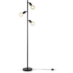 B.K.Licht Lampada Da Terra Retro, Piantana Con Portalampada Orientabili, Adatta Per 3 Lampadine E27 Non Incluse, Lampada A Stelo Per Soggiorno, Interruttore A Pedale, 3 Punti Luce, Metallo Nero -Offerta economica OSRAM || Paulmann || ATMOSPHERA 27259496 3