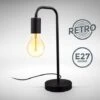 B.K.Licht, Lampada Da Tavolo Retrò, Attacco Per Lampadina E27 Non Inclusa, Interruttore Sul Cavo, Abat-jour Da Comodino In Metallo Nero Opaco, Lampada Da Lettura Vintage Industriale -Offerta economica OSRAM || Paulmann || ATMOSPHERA 27484733 1