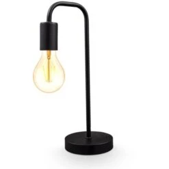 B.K.Licht, Lampada Da Tavolo Retrò, Attacco Per Lampadina E27 Non Inclusa, Interruttore Sul Cavo, Abat-jour Da Comodino In Metallo Nero Opaco, Lampada Da Lettura Vintage Industriale -Offerta economica OSRAM || Paulmann || ATMOSPHERA 27484733 3