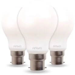Set Di 3 Lampadine A LED 7W Eq 60W Standard Satinato B22 Température De Couleur: Bianco Caldo 2700K