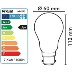Set Di 3 Lampadine A LED 7W Eq 60W Standard Satinato B22 Température De Couleur: Bianco Caldo 2700K -Offerta economica OSRAM || Paulmann || ATMOSPHERA 28604514 5