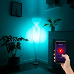 Lampada Da Terra A LED Lampada Da Terra Intelligente Illuminazione RGB App E Controllo Vocale Cambia Colori Altezza 143,5 Cm Soggiorno Camera Da Letto Corridoio Ufficio Luce Di Lettura -Offerta economica OSRAM || Paulmann || ATMOSPHERA 28845629 5