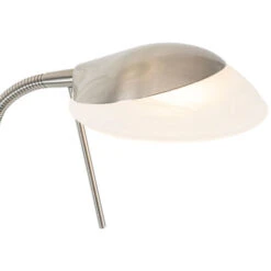 QAZQA Lampada Da Terra Con Braccioo De Lettura Empoli - Moderno - Acciaio,Vetro - Acciaio - Oblungo (non Sostituibile) LED Max. 1 X 30 Watt -Offerta economica OSRAM || Paulmann || ATMOSPHERA 29453151 3