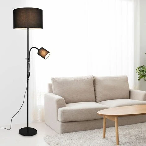 Proiettori A Soffitto Lampada Da Terra Nero Soggiorno / Notte Sala Da Pranzo Illuminazione Laterale Lampada Da Lettura Flexo Tessile Mobile 5 Proiettori A Soffitto Lampada Da Terra Nero Soggiorno / Notte Sala Da Pranzo Illuminazione Laterale Lampada Da Lettura Flexo Tessile Mobile - immagine 3