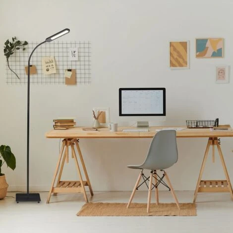 B.K.Licht Lampada Da Terra LED, Piantana Dimmerabile Su 4 Livelli, Luce Calda, Neutra O Fredda, Altezza D’uso 1,35m, LED Integrati 6,5W, 600Lm, Orientabile, Lampada A Stelo Touch Moderna, Nera IP20 7 B.K.Licht Lampada Da Terra LED, Piantana Dimmerabile Su 4 Livelli, Luce Calda, Neutra O Fredda, Altezza D’uso 1,35m, LED Integrati 6,5W, 600Lm, Orientabile, Lampada A Stelo Touch Moderna, Nera IP20 - immagine 5