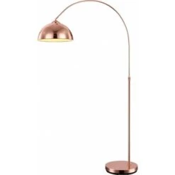 Elegante Lampada Da Terra Ad Arco Color Rame 1x E27 Regolabile In Altezza Globo NEWCASTLE 58227C