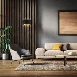 B.K.Licht Lampada Da Terra In Tessuto Nero-oro Attacco Per Lampadina E27 Non Inclusa, Piantana Con Paralume In Tessuto Ø30 Cm, Altezza 1415mm, Interruttore A Pedale -Offerta economica OSRAM || Paulmann || ATMOSPHERA 30272741 4