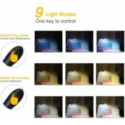 Lampada Da Lettura A Clip 14 LED 3 Colori 9 Modalità Luminosità Regolabile, Lampada A Clip Luce Notturna Ricaricabile USB Wireless Portatile E Flessibile Per Viaggi Di Lavoro Lettura Notturna [Classe -Offerta economica OSRAM || Paulmann || ATMOSPHERA 31025534 2