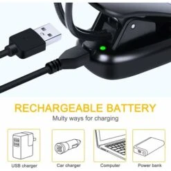 Lampada Da Lettura A Clip 14 LED 3 Colori 9 Modalità Luminosità Regolabile, Lampada A Clip Luce Notturna Ricaricabile USB Wireless Portatile E Flessibile Per Viaggi Di Lavoro Lettura Notturna [Classe -Offerta economica OSRAM || Paulmann || ATMOSPHERA 31025534 3