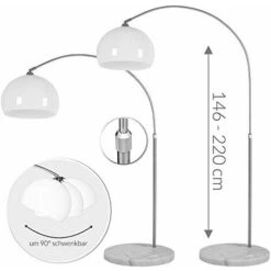 Nova Lampada Arco Da Terra Design Moderno Altezza Regolabile Base Marmo -Offerta economica OSRAM || Paulmann || ATMOSPHERA 32618291 3