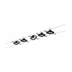 Paulmann 94290 Sistema Mac II Angolare Max. 5x10 Watt Soffitto Nero Opaco Lampada Su Cavo Metallo, Plastica Fune Metallica GU5,3, 5 Spots -Offerta economica OSRAM || Paulmann || ATMOSPHERA 33010093 3