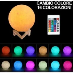 Lampada Tavolo Luna 18cm Luce LED RGB Cambio Colore Moon Lamp USB Telecomando -Offerta economica OSRAM || Paulmann || ATMOSPHERA 33247967 4