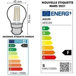 Set Di 2 Lampadine A LED 4W B22 LED G45 Température De Couleur: Bianco Caldo 2700K -Offerta economica OSRAM || Paulmann || ATMOSPHERA 33358333 4