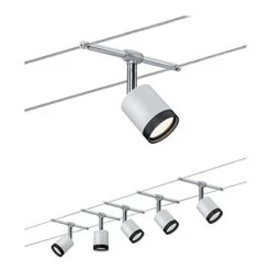 Paulmann 3981 Sistema Cavo TubeLED 5x4W Bianco/Nero/ Cromo 230/12V Plastica