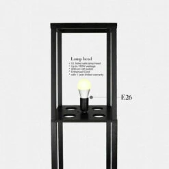 Lampada Da Terra Piantana Con Libreria 3 Livelli Mensola Scaffale In Legno E27 Mensole Moderna 26 X 26 X 160cm Nera 10 Lampada Da Terra Piantana Con Libreria 3 Livelli Mensola Scaffale In Legno E27 Mensole Moderna 26 X 26 X 160cm Nera -Offerta economica OSRAM || Paulmann || ATMOSPHERA 34727270 4