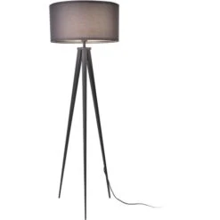 Lampada Da Terra In Stile Treppiedi Con Base In Metallo E Paralume Cilindrico In Tessuto E27 60W Piantana Tripode - Grigio Chiaro - Lux.pro -Offerta economica OSRAM || Paulmann || ATMOSPHERA 36230472 2