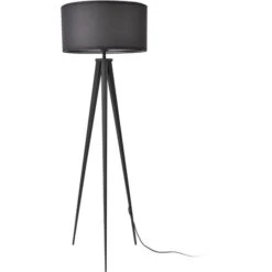 Lampada Da Terra In Stile Treppiedi Con Base In Metallo E Paralume Cilindrico In Tessuto E27 60W Piantana Tripode - Grigio Chiaro - Lux.pro -Offerta economica OSRAM || Paulmann || ATMOSPHERA 36230472 3