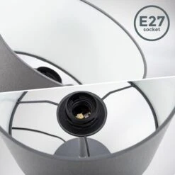 B.K.Licht I Lampada Da Tavolo In Tessuto Grigio I E27 I 1 Fiamma I Paralume In Tessuto 20 Cm I Interruttore Con Cavo Da 140 Cm I Senza Lampadina -Offerta economica OSRAM || Paulmann || ATMOSPHERA 36526394 4