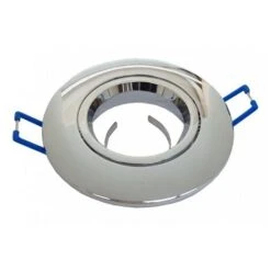 Portafaretto GU10 MR16 Cromo Lucido - Rotondo Orientabile