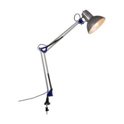 Lampada Scrivania A Morsetto Pinza Architetto Design Alluminio Tajo GD Trio