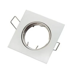 Portafaretto GU10 MR16 Bianco - Quadrato Fisso