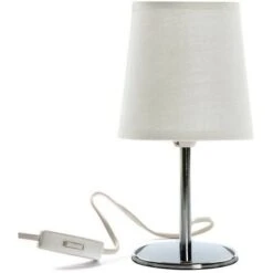 Lampada Da Tavolo Bianco Metallo (13 X 24 X 13 Cm)