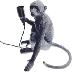 Lampada Da Tavolo Con Scimmia In Resina "RILA". Colore Nero -Offerta economica OSRAM || Paulmann || ATMOSPHERA 41981539 5