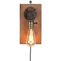 Lampada Da Parete In Metallo E Legno "Older" Serie Vintage -Offerta economica OSRAM || Paulmann || ATMOSPHERA 41981706 3