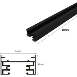Binario A Superficie Monofase Per Faretti LED - 1 Metro Colore Nero -Offerta economica OSRAM || Paulmann || ATMOSPHERA 41982258 5