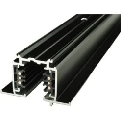 Binario Trifase Da Incasso Per Faretti LED - Barra Da 2 Metri Colore Nero