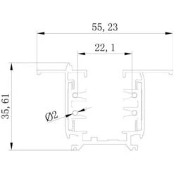 Binario Trifase Da Incasso Per Faretti LED - Barra Da 2 Metri Colore Nero -Offerta economica OSRAM || Paulmann || ATMOSPHERA 41982957 3