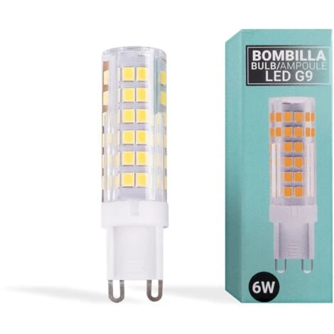 Lampadina LED G9 6W 230V Tubolare A 360º. Temperatura Di Colore Bianco Freddo 3 Lampadina LED G9 6W 230V Tubolare A 360º. Temperatura Di Colore Bianco Freddo