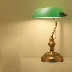 BANQUERO Lampada Da Tavolo E Da Scrivania Vintage E27 Colore Verde -Offerta economica OSRAM || Paulmann || ATMOSPHERA 41983191 3