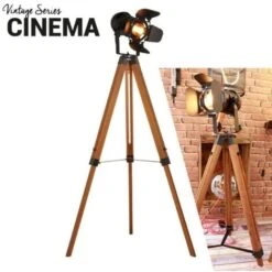 Lampada Da Terra Vintage Con Treppiede "CINEMA" 137cm Colore Nero -Offerta economica OSRAM || Paulmann || ATMOSPHERA 41983621 4