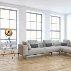 Lampada Piantana Terra Design Moderno Industriale Metallo Luce E27 Nero Oro -Offerta economica OSRAM || Paulmann || ATMOSPHERA 42294469 4