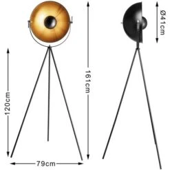 Lampada Piantana Terra Design Moderno Industriale Metallo Luce E27 Nero Oro -Offerta economica OSRAM || Paulmann || ATMOSPHERA 42294469 5