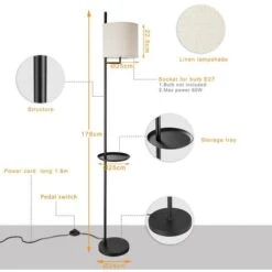 Lampada Piantana Terra Design Moderno Paralume E27 Tessuto Con Tavolino Nero 10 Lampada Piantana Terra Design Moderno Paralume E27 Tessuto Con Tavolino Nero -Offerta economica OSRAM || Paulmann || ATMOSPHERA 42294477 4