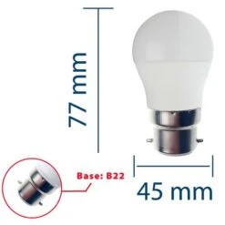 Lampadina SMD LED, Sfera P45, 6W/490lm, Base B22 (Francia), 4000K 9 Lampadina SMD LED, Sfera P45, 6W/490lm, Base B22 (Francia), 4000K -Offerta economica OSRAM || Paulmann || ATMOSPHERA 46541821 3